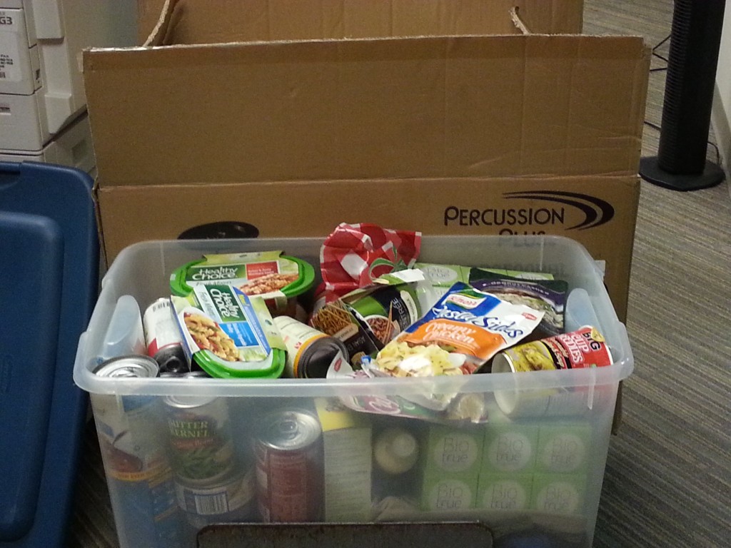 All of our donations from patients and staff.  Two whole boxes!